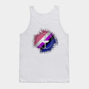 Paint Splatter Gender Fluid Pride Flag Unitarian Universalism Symbol Tank Top